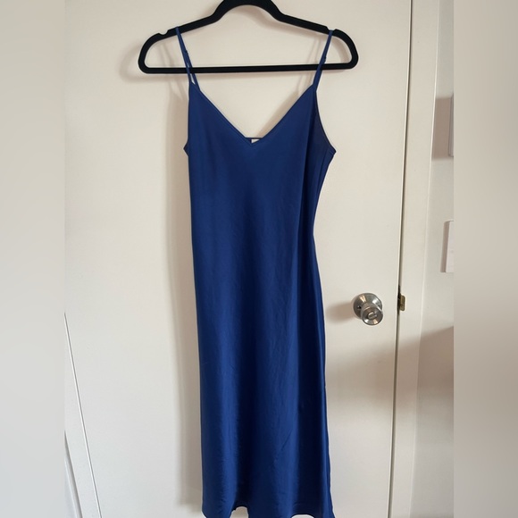 Royal Blue Wilfred Slip Only Dress, size Small, satin - Picture 2 of 12